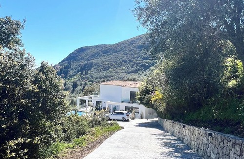Paleokastritsa Villa | Stunning contemporary Villa set amongst olive trees. Beautiful scenery