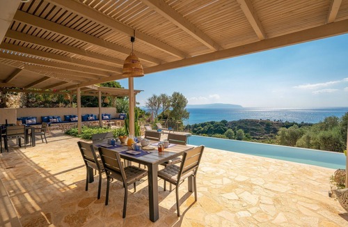 Mousata Villa | Stunning modern 4 bedroom villa in private location with breath taking sea views