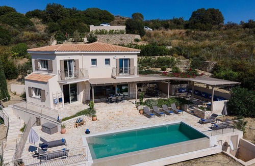 Mousata Villa | Stunning modern 4 bedroom villa in private location with breath taking sea views