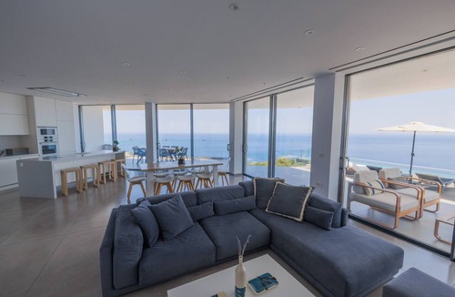 Korithi House | The Luminous Villa: private estate, 4 sea-view suites, heated pool, sleeps 8
