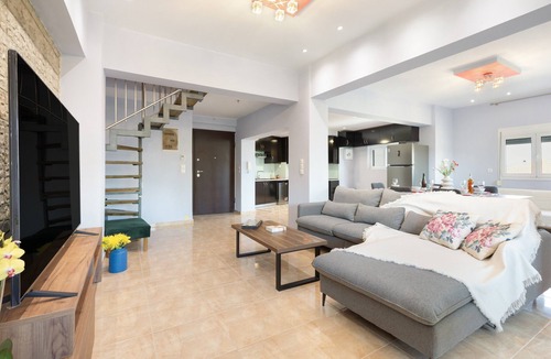 Perivolia Apartment | Three-Bedroom Apartment with Balcony, Hot Tub, Wi-Fi, and Air Conditioning