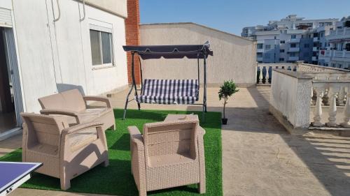 Golem Apartment | Top Floor Beach Apartment in Golem Albania with Private Rooftop Sleeps 8 to 10