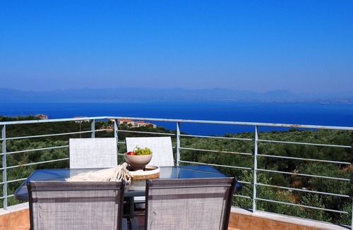 West Mani House | Vacation home with panoramic ocean views and a pool, ideal for a workation