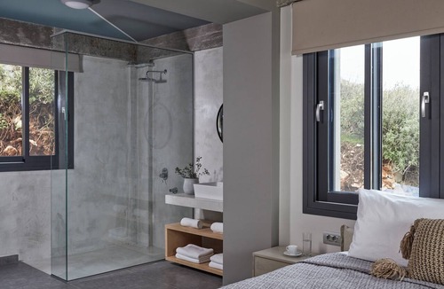 Skala Villa | Villa Blue Sea, perched above the southern coastline with breathtaking sea views