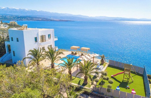 Stavros Villa | Villa Infinite Sea Chania: Seafront Villa w/Pool, Sea Access & Sunset Views
