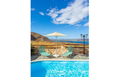 Megala Chorafia Villa | Villa Konstantina: Large Private Pool, Sea Views, A/C, WiFi, Eco-Friendly