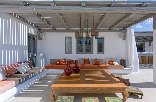 Kalafatis Villa | Villa Luna - Sunset view - Private Pool - sleeps 14