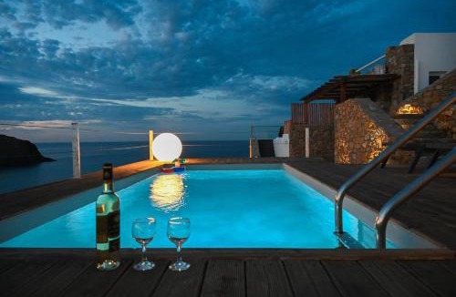 Xilokeratidi House | Villa Merhia Seaview - Private Pool & Hot Tub