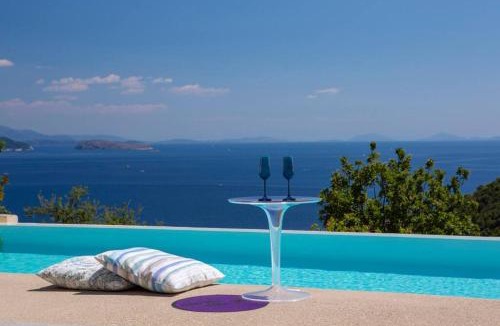 Evgiros Villa | Villa Posidonia of BLUE CAVES complex with perfect view & salt water pool