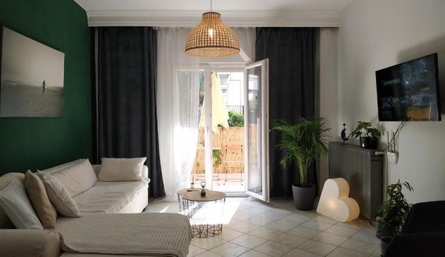Bright Apartment steps from the Sea