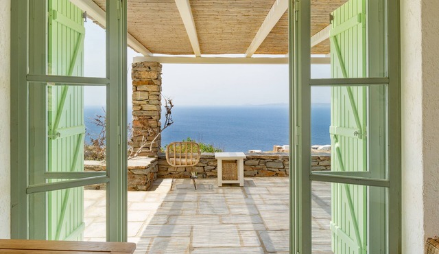 Country House 'Casa Xyla-sunset View Villa' with Sea View, Wi-Fi and Air Conditioning