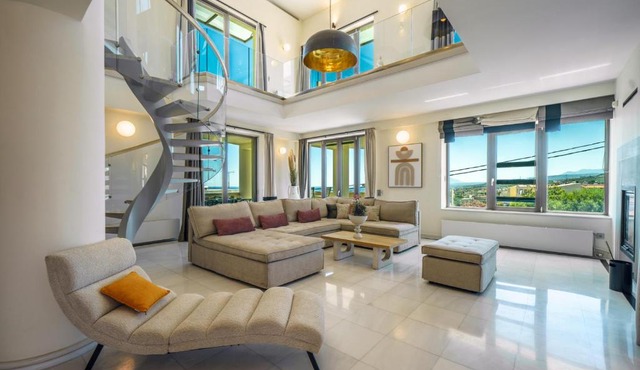 Crethion A Private Cretan Sanctuary , Pool, Jacuzzi, Gym & Entertainment in Rethymno