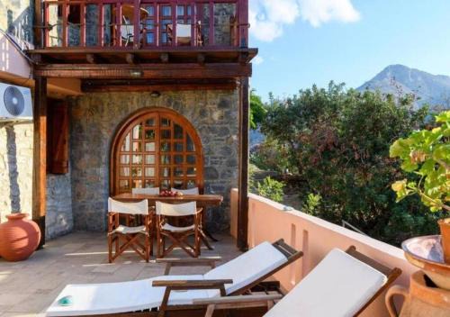 Elounda Monastiri Cretan sea view house with pool