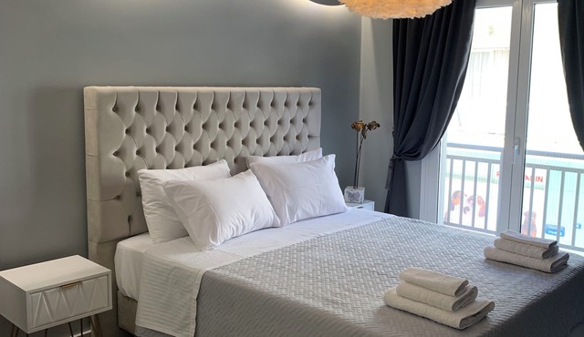 FK Apartments | 2BR Beach Apartment Near Athens Airport Sea View Balcony in Artemis