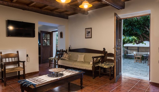 Maro's village hall. Private & Serene Stone Villa