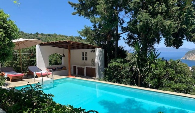 Romantic Lemonia Cottage with Private Pool & Sea View