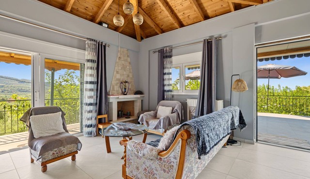 Sia House Country Home with Sea View, Wi-Fi, and Air Conditioning in Ζαχάρω