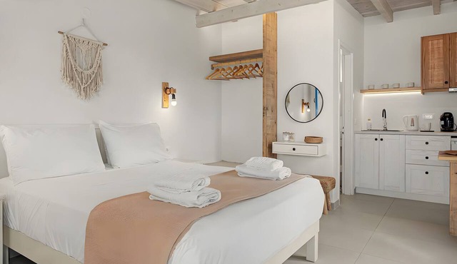 Studio Apartment 'Thalassa Suite 5' with Sea View and Shared Pool in Αρκάσα