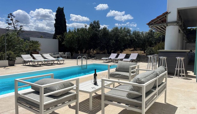 Traditional Stone Villa with Sea Views, Private Pool and 10 mins from beach in Karefiliana