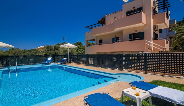 Two floor villa with panoramic view of the area of Almyrida