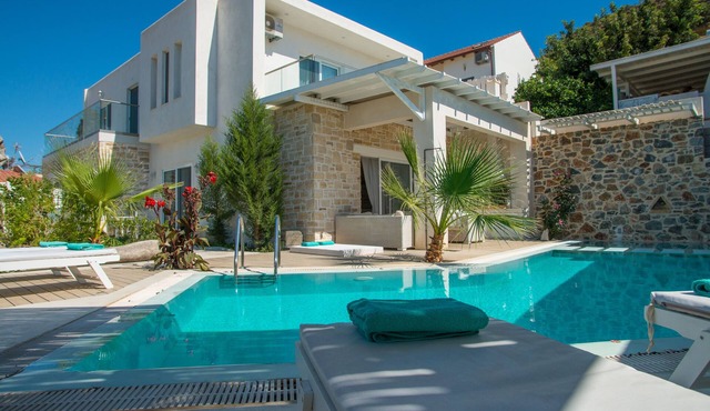 Unique & peaceful, nestled between mountains and sea, pool, jacuzzi, Wi-Fi. in Pitsidia