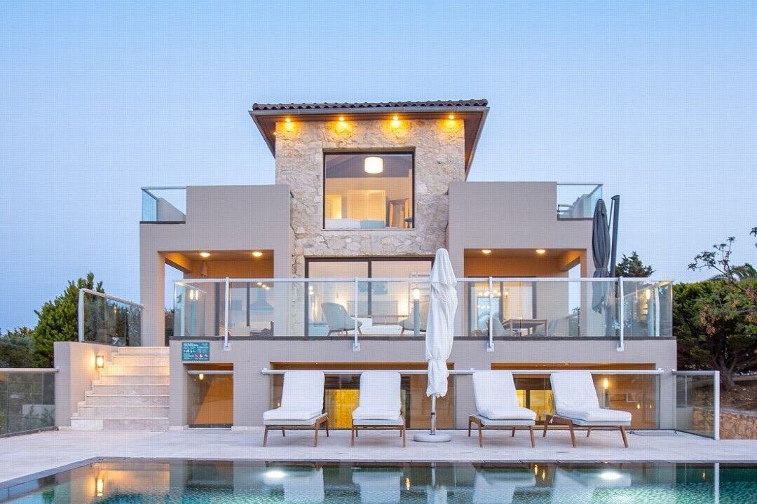 Tersanas Villa | Lux Villa-Prvt Pool-Awesome View-700m from Beach