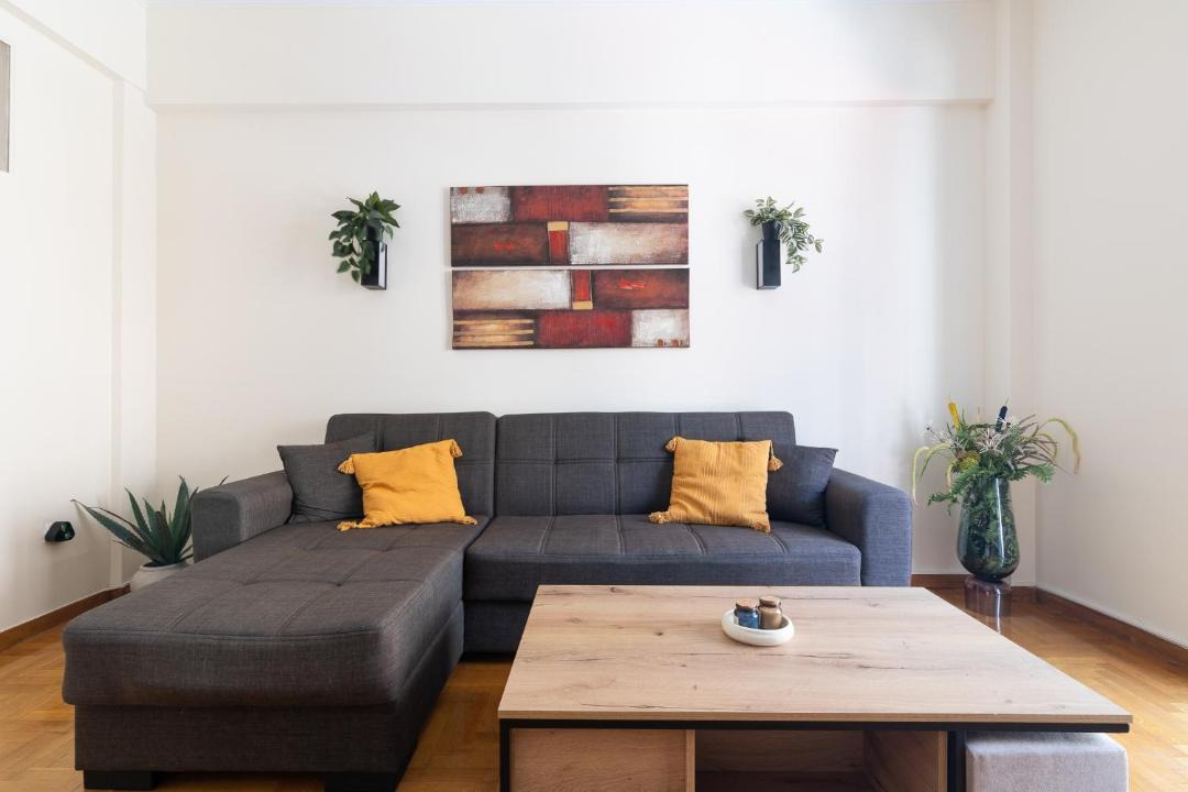 Agios Panteleimonas Apartment | S homes - Retro Modern 2BR - 200m to Attiki Metro