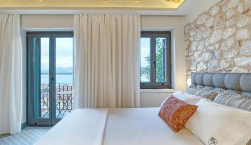Karpos, Deluxe Double Room with Balcony and Sea View