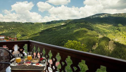 Deluxe Double Room with Fireplace and Mountain View