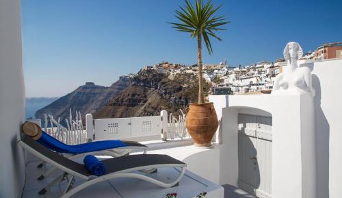 Senior Honeymoon Cave Suite with Indoor Hot Tub, Terrace with Caldera View & Private Pool