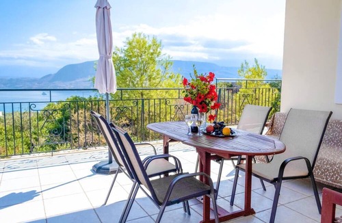 Pitharion Villa | Villa Afroditi near Airport with Pool, Free Wi-Fi, Souda Bay Views, Garden Oasis