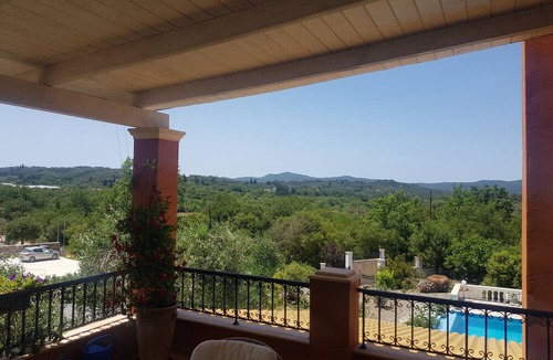 Poulades Villa | Stunning 4-bed villa in central Corfu with beautiful hill views and large s/pool