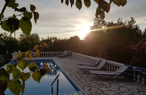Poulades Villa | Stunning 4-bed villa in central Corfu with beautiful hill views and large s/pool