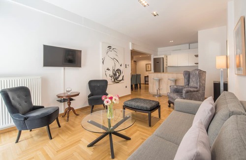 Pangrati Condo | Delightful Stylish Two Bedroom Condo, Hip Area of Central Athens
