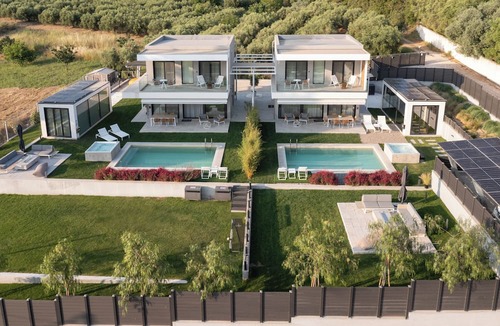 Paradhisos Villa | Luxury Two-Villa Estate with Heated Pools, spa & Sea Views