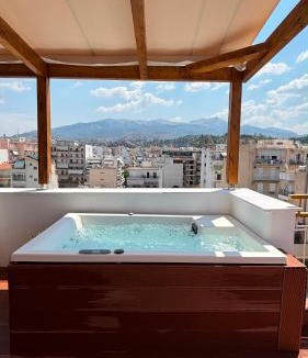Zavlani Apartment | The Boheme Loft - Heated Jacuzzi and Sea View