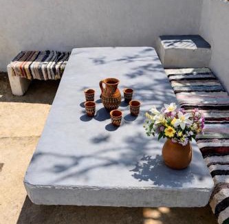Milopotamos House | Kythira Stone House with Arch & Garden