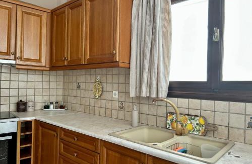Meligalas Apartment | Lemon & Light Bright Apartment with View and Fireplace