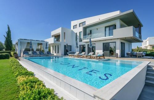 Adelianos Kampos Villa | Luxury Villa Orizontes with Private Outdoor & Heated Indoor Pool, Hot Tub & Gym