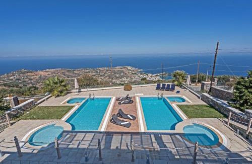 Agia Pelagia Villa | Sea Views at villa Anemomylos with Heated Pool, Ping Pong and Tennis