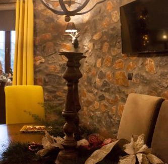Aghios Athanasios Ski Chalet | Dandy Villas Palios Agios Athanasios Rocky - Fireplace - Village Square