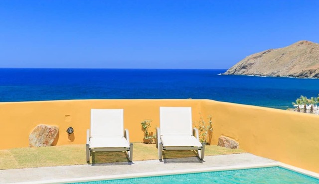 Villa Almira Large Private Pool Walk to Beach Sea Views A C Wifi Car Not Required - 2080 in Mylopotamos