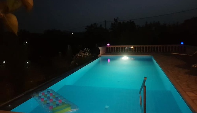 Stunning 4-bed villa in central Corfu with beautiful hill views and large s/pool
