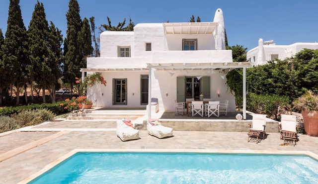 SUN DROP VILLA I with private pool, on Drios Beach, Paros in PAROS