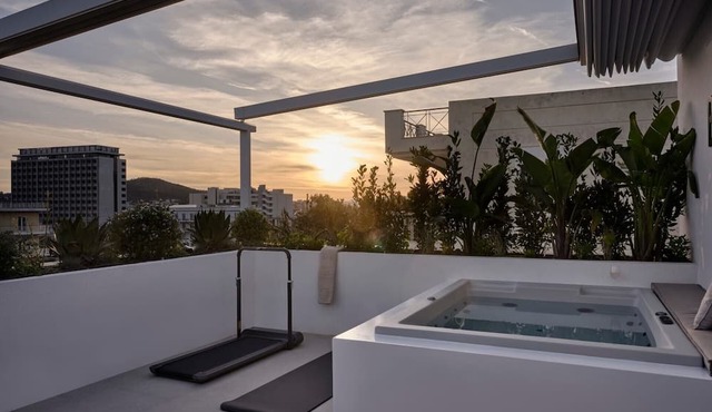 Dazzling Athens Maisonette | Ialysos Maisonette | 2 Bedrooms | Private Furnished Balcony with Outdoor Dining Area and Sunbeds | Private Outdoor Jacuzzi | Exercise Equipment | Prime Location | Chalandri in Athens