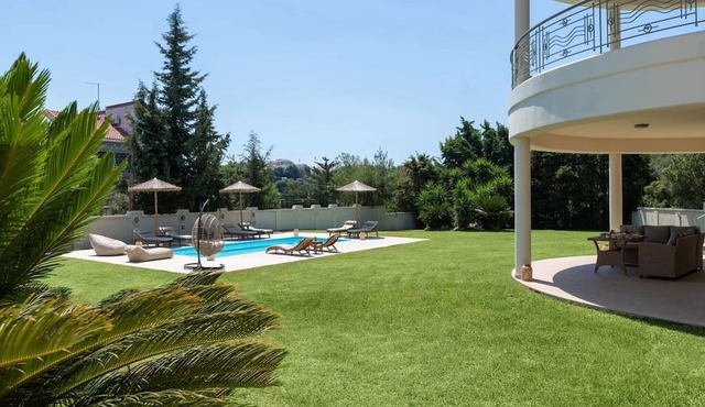 Elegant Rhodes Villa | Villa Themis | 5 Bedrooms | Private Pool | Furnished Terrace | Modern Design and Stylish Amenities | Parking Area | Koskinou in Rhodes